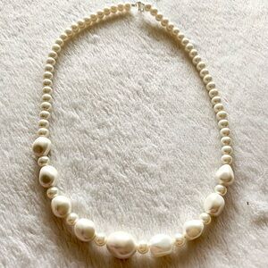Classic White Faux Pearl Necklace